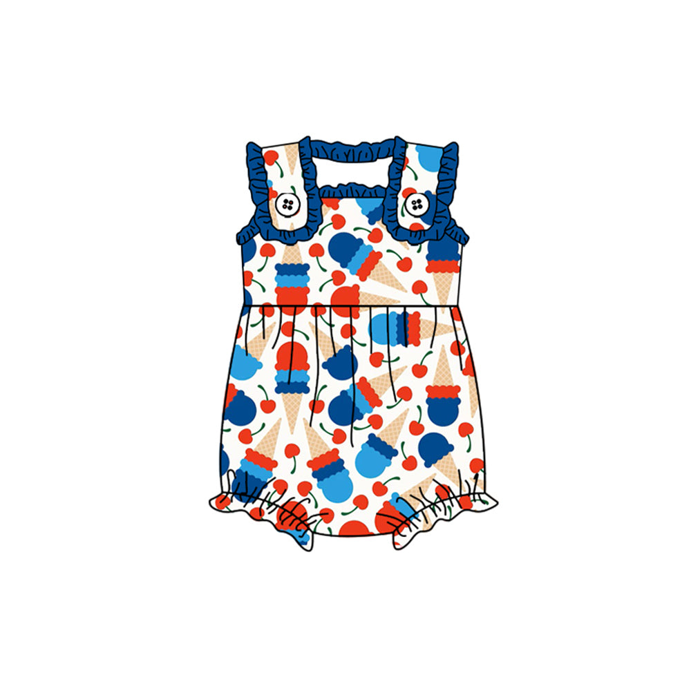 SR1298 4th July pop girl romper 202402 preorder