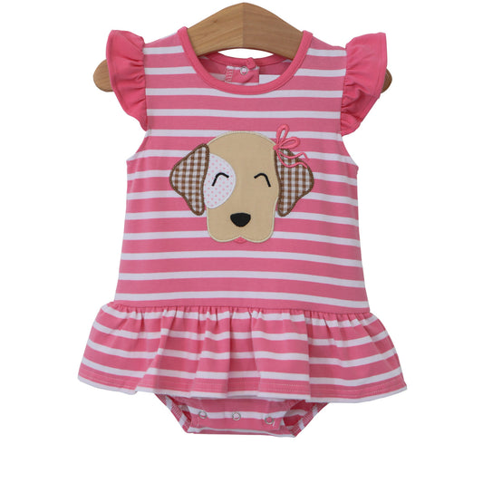 SR1315 preorder dog girl romper 202402