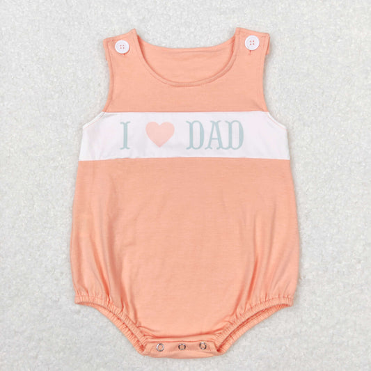 SR1350 RTS  love dad boy romper 202405 sibling