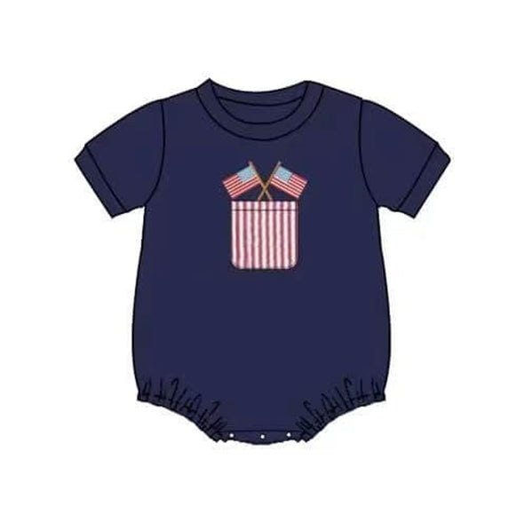 SR1386 preorder 4th July boy romper 202402