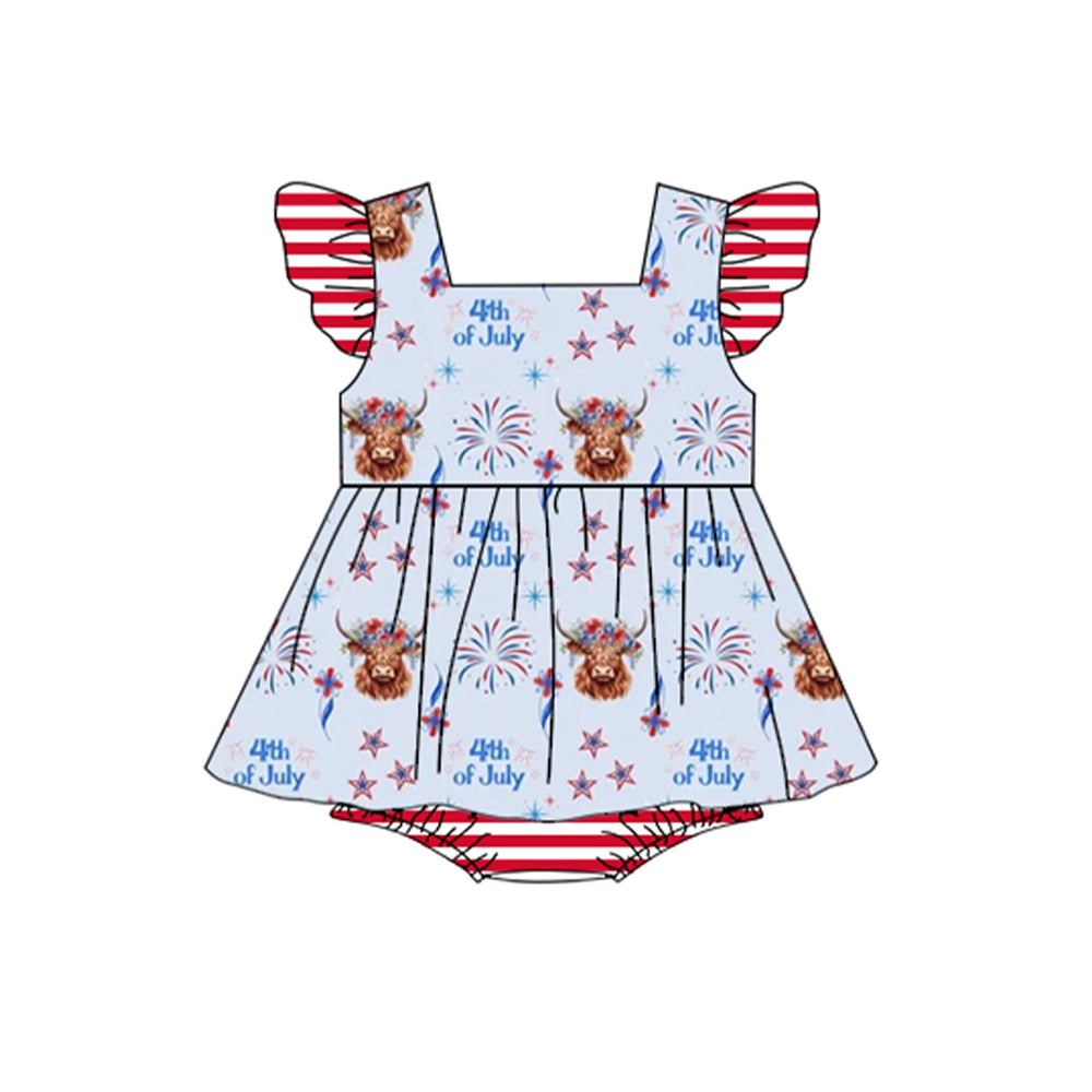 SR1401 preorder 4th july girl romper 202403