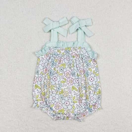 SR1456 flower cotton girl romper 202405 RTS sibling