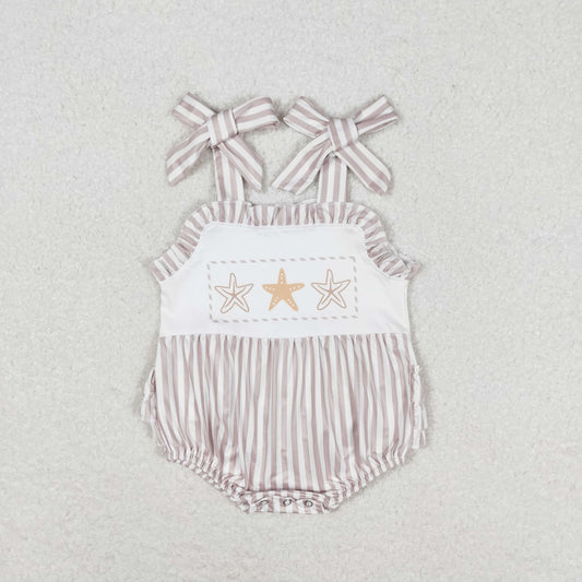 SR1488 girl sea star romper 202405 RTS