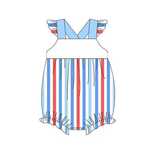 SR1504 4th July girl romper 202403 preorder