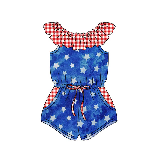 SR1506 4th July girl romper 202403 preorder