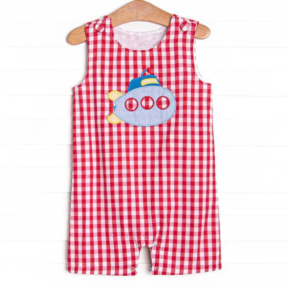 SR1513 submarine fish 4th july boy romper 202403 preorder