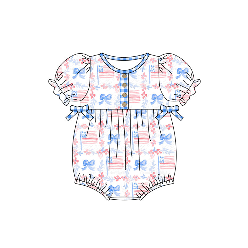 SR1538 flower girl 4th july romper 202403 preorder