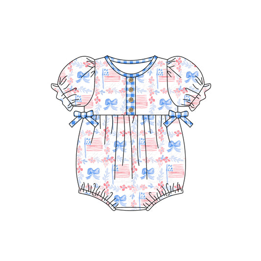 SR1538 flower girl 4th july romper 202403 preorder