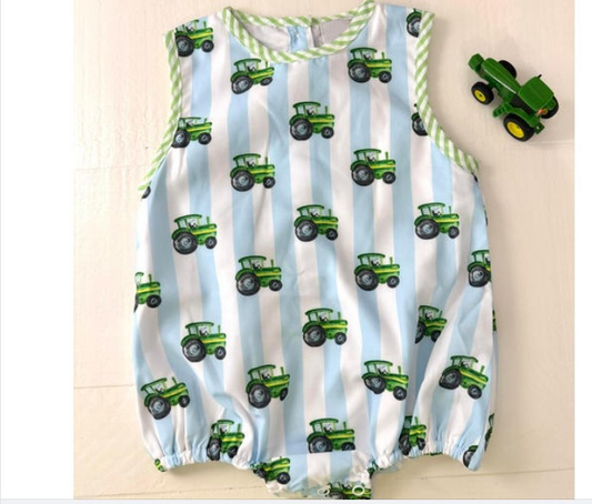 SR1544 tractor boy romper 202403 preorder