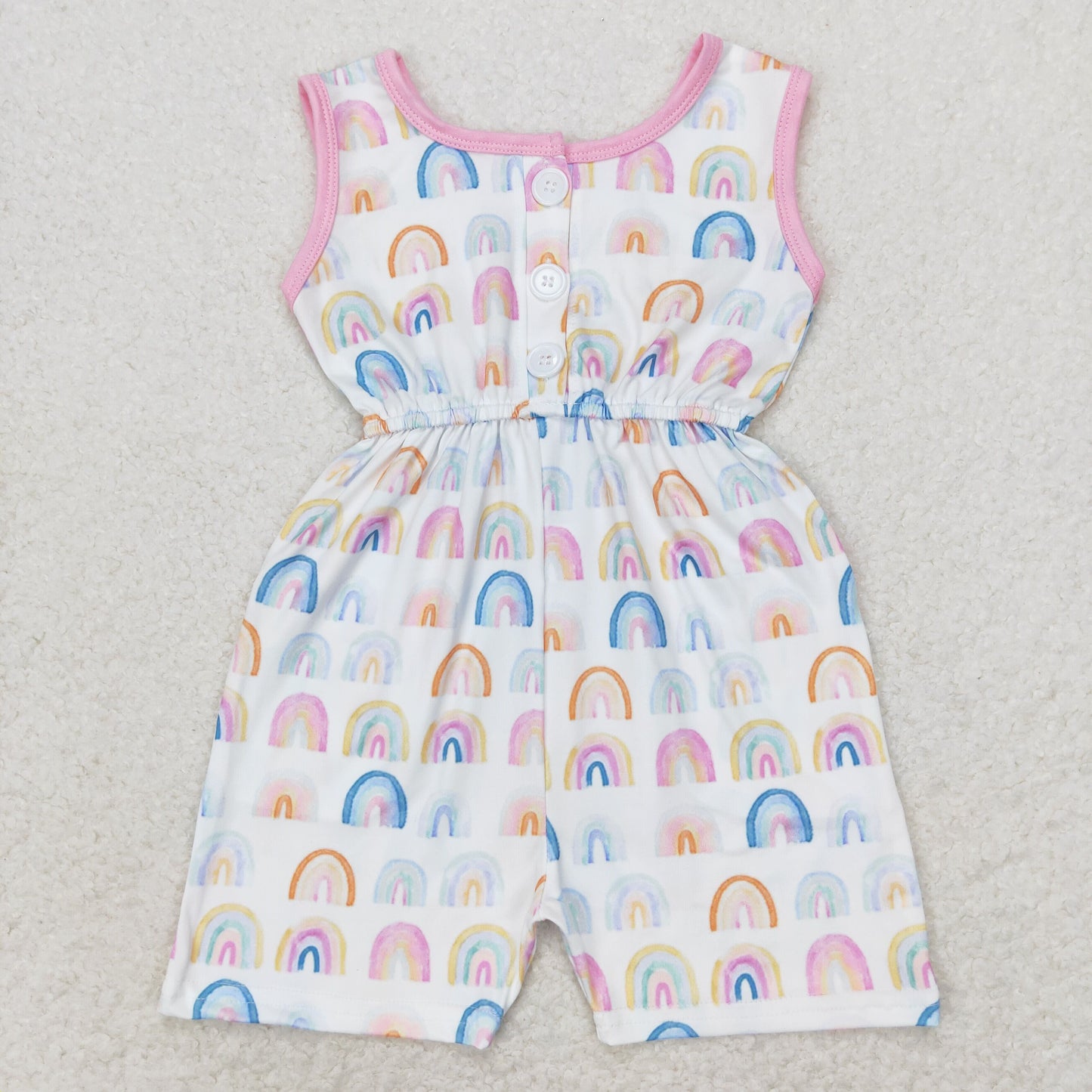 SR1600  rainbow short sleeve girl jumpsuit overall 202406 RTS