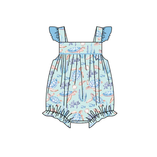 SR1620 turtle girl romper 202403 preorder
