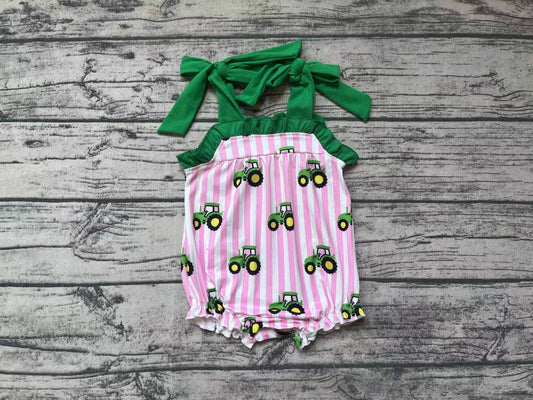 SR1623 tractor girl romper 202405  preorder