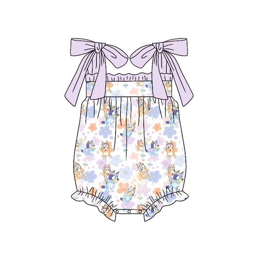 SR1637 bluey dog girl  romper 202403 preorder