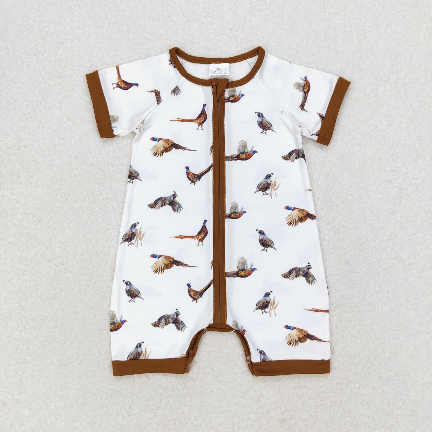 SR1657 duck boy romper 202406 RTS sibling