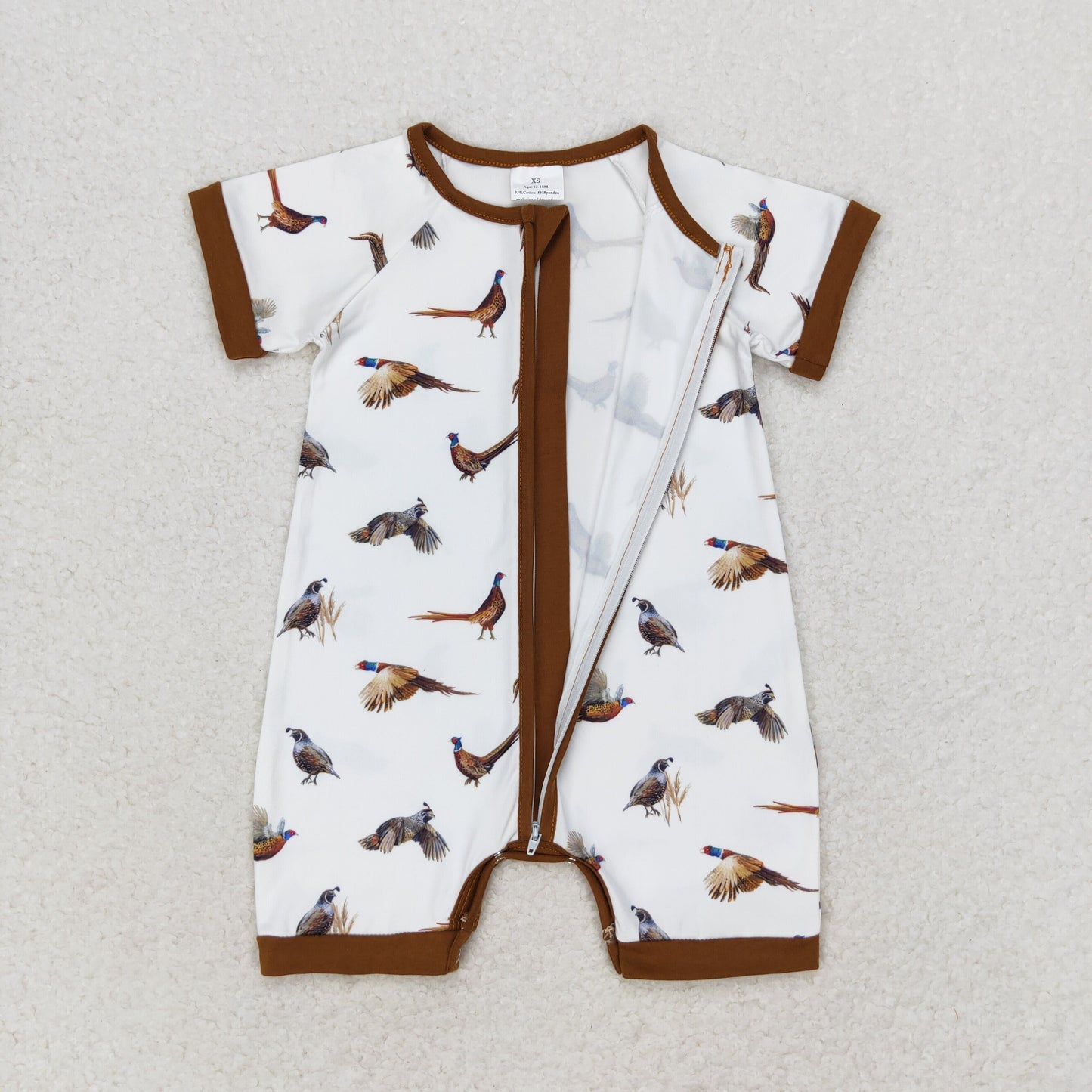 SR1657 duck boy romper 202406 RTS sibling