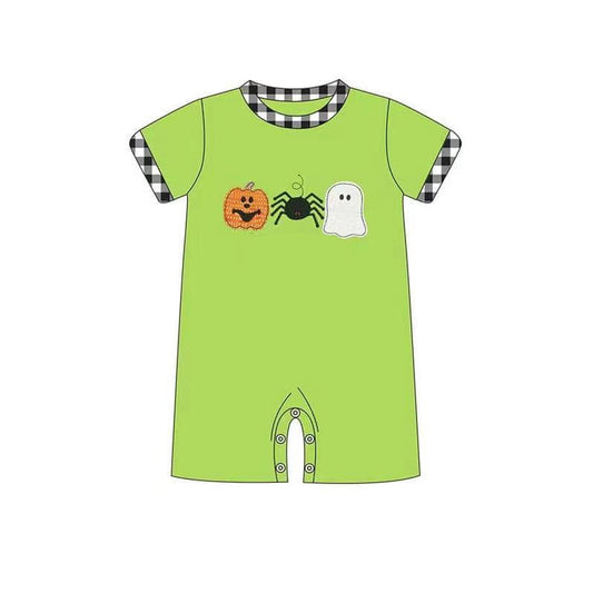 SR1719 halloween pumpkin western boy romper 202404 preorder