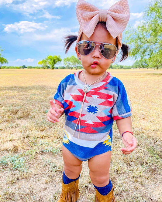 SR1731 western  july 4th girl romper 202404 preorder