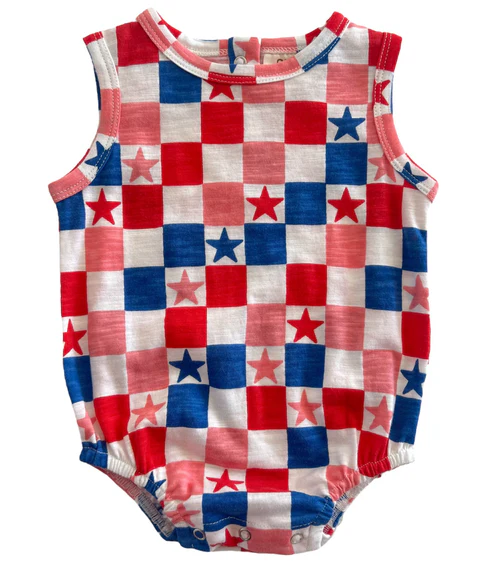 SR1732 western  july 4th boy romper 202404 preorder