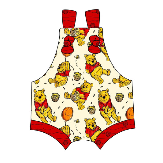 SR1739 western bear boy  romper 202404 preorder