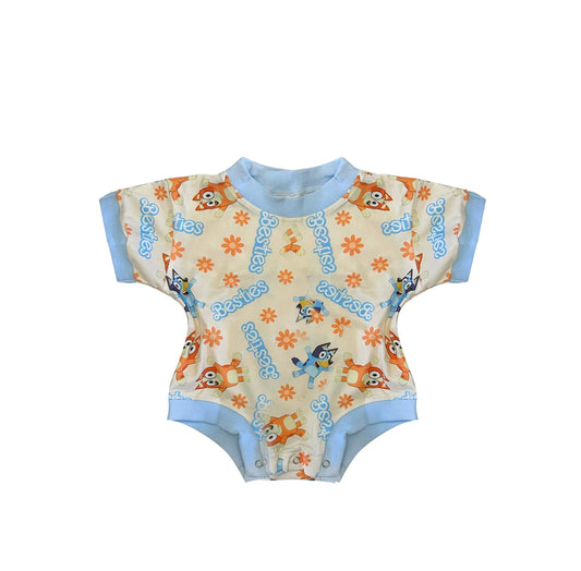SR1744 western bluey dog boy romper 202404 preorder