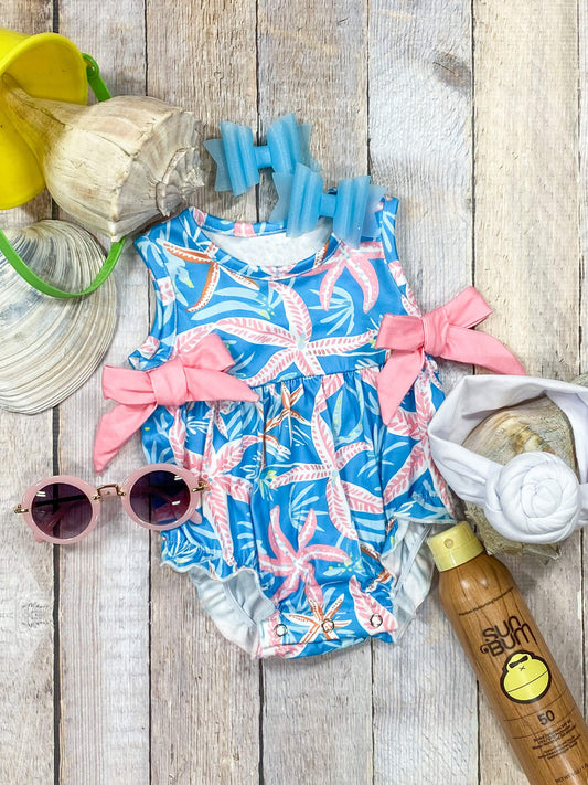 SR1757 western flower  girl romper 202404 preorder