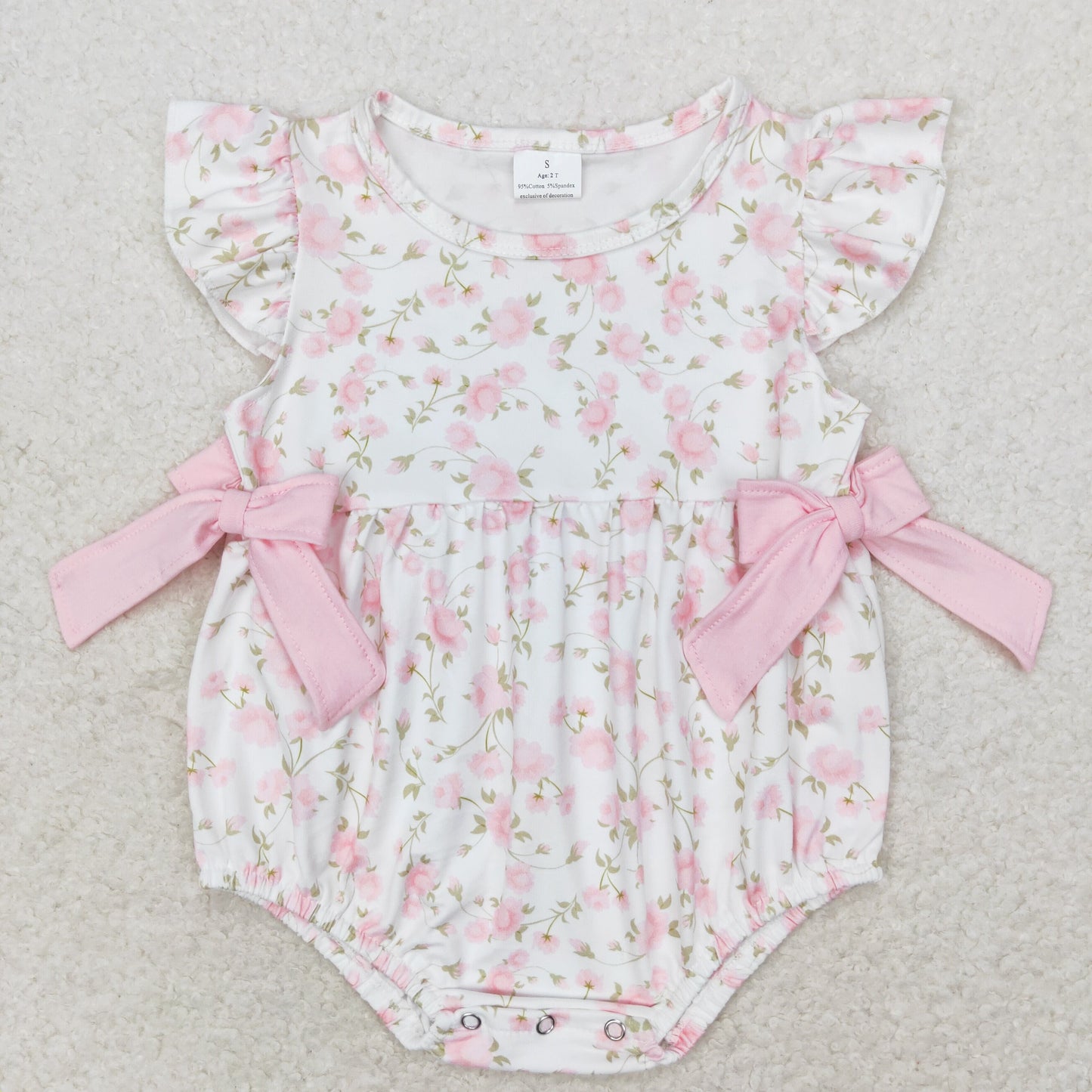 SR1765 western flower girl romper 202406 RTS