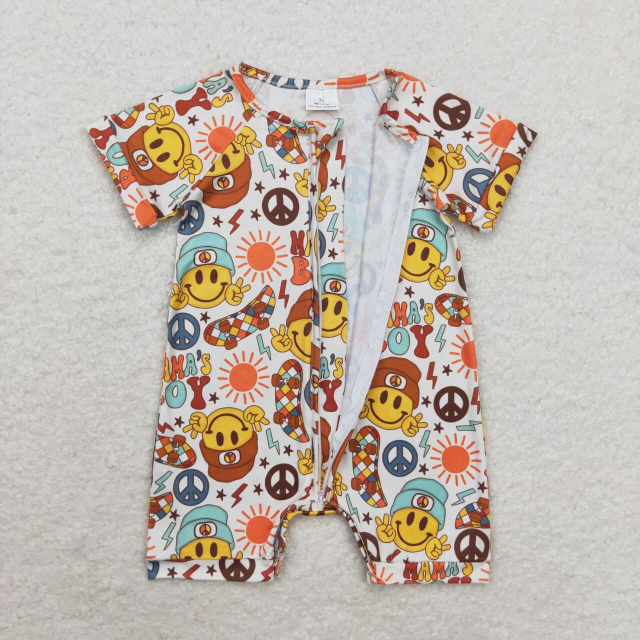 smile SR1776 cartoon cow western boy romper 202408 RTS