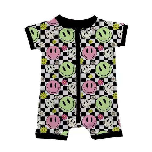 SR1777 smile cow western girl romper 202404 preorder