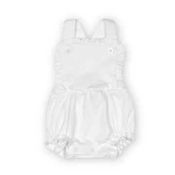 SR1778 white cotton girl romper 202404 preorder