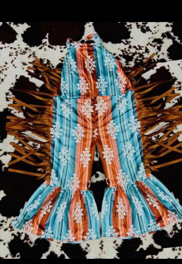 SR1784 tassel western girl romper 202404 preorder
