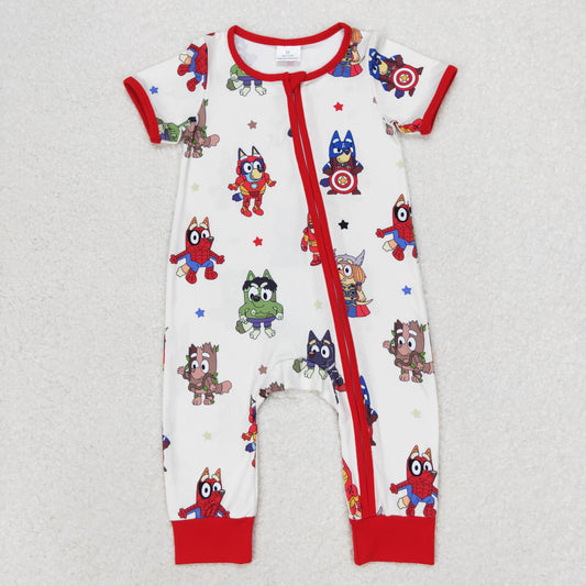 SR1792  bluey dog boy romper 202406 RTS