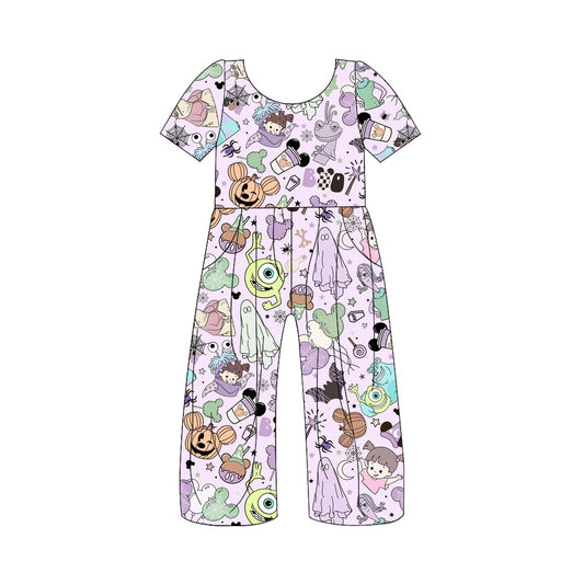 SR1854 preorder cartoon halloween mouse short sleeve girl jumpsuit overall 202405