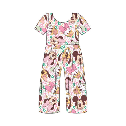 SR1857 preorder cartoon mouse short sleeve girl jumpsuit overall 202405