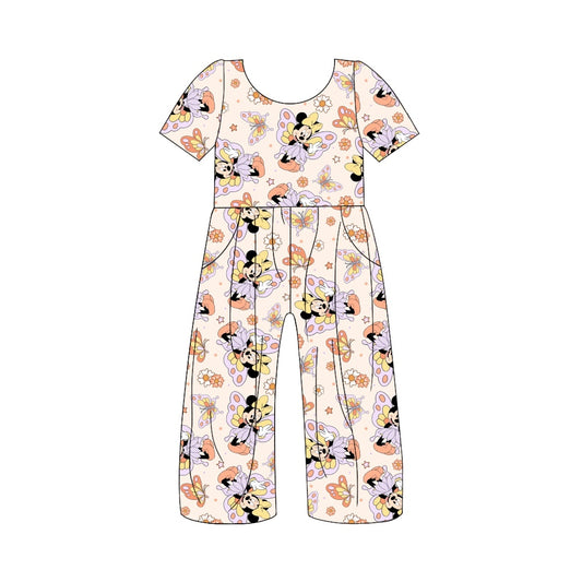 SR1858 preorder cartoon mouse short sleeve girl jumpsuit overall 202405