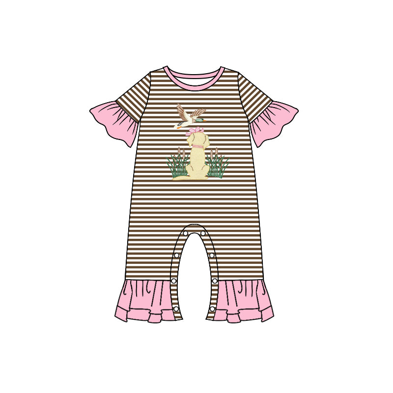 SR1863 duck dog girl romper preorder 202405