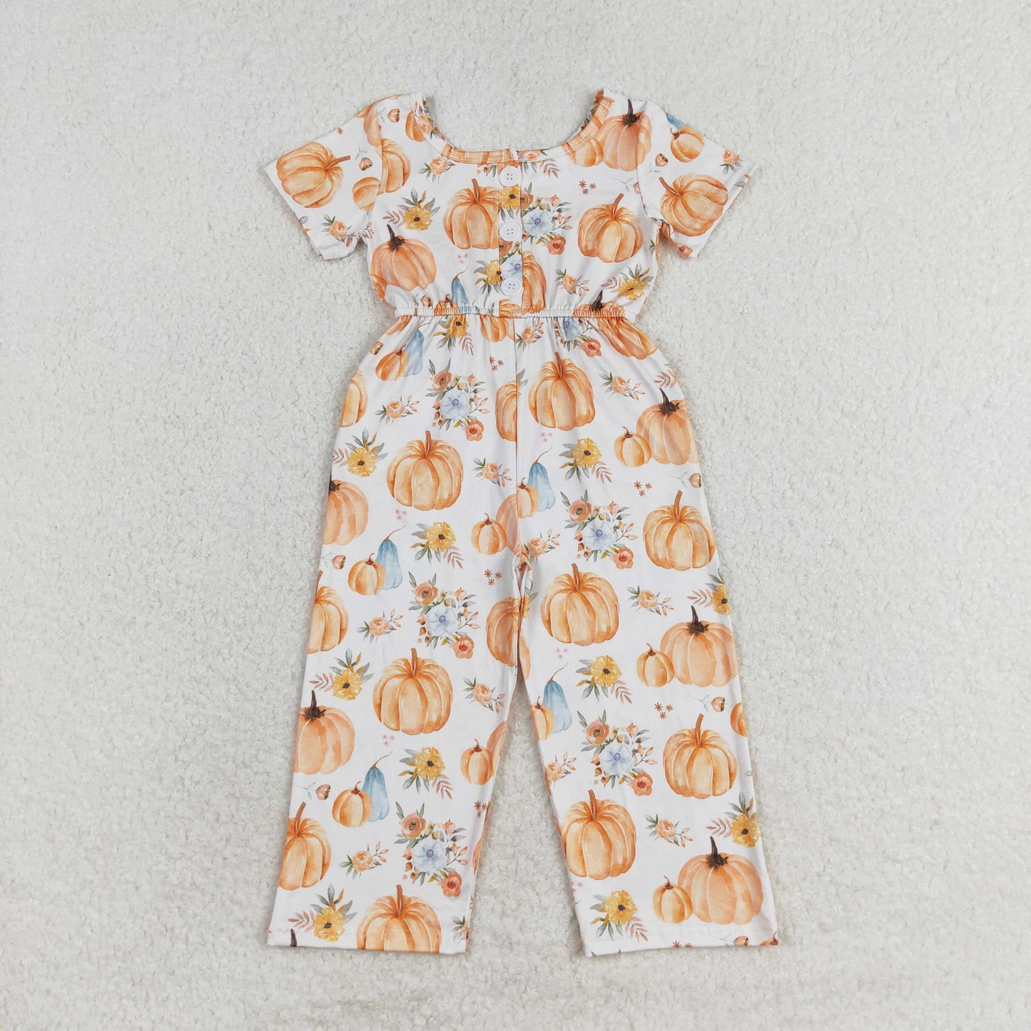 SR1880 RTS preorder Halloween pumpkin short sleeve girl jumpsuit overall 202407