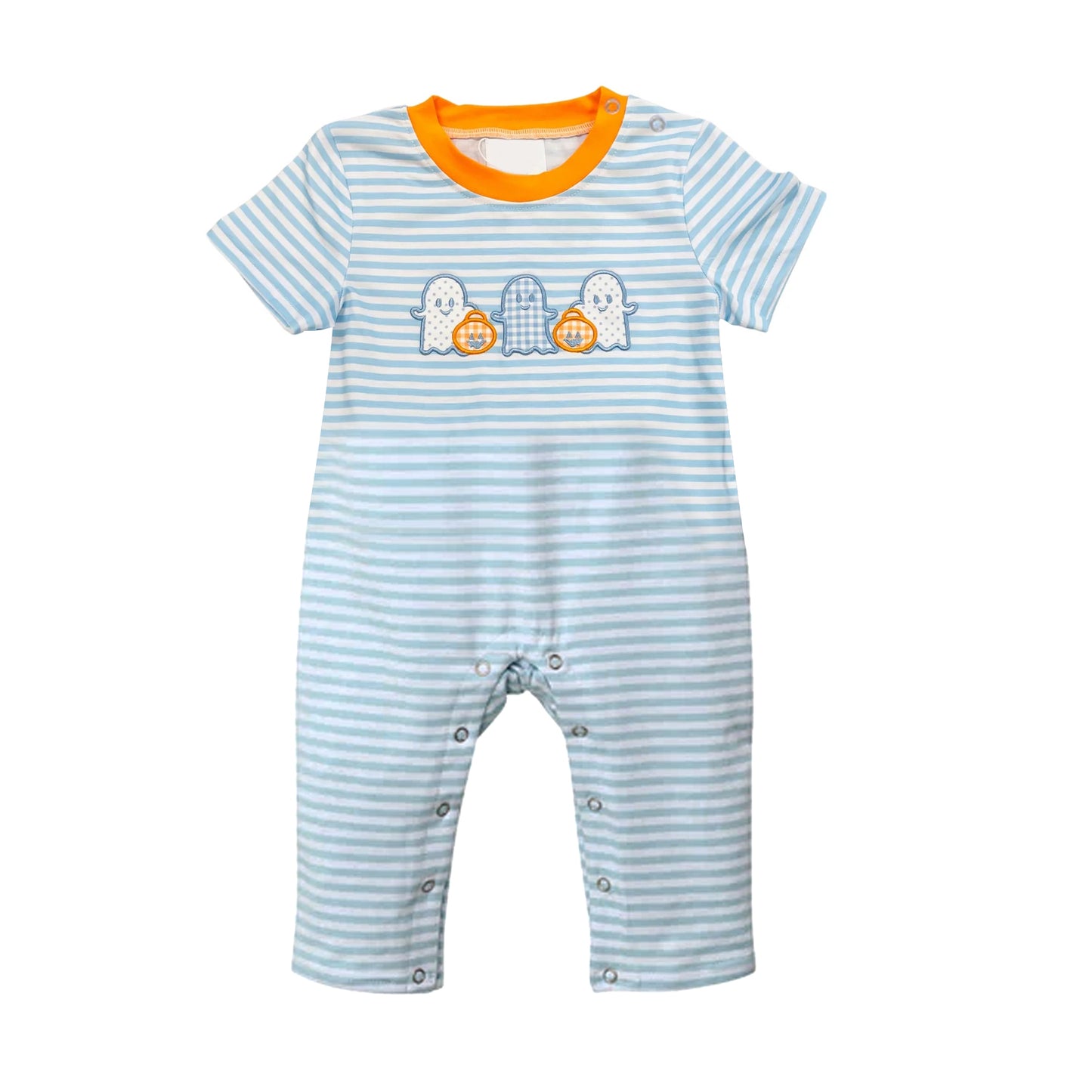 SR1929 Halloween boo boy romper 202406 preorder sibling