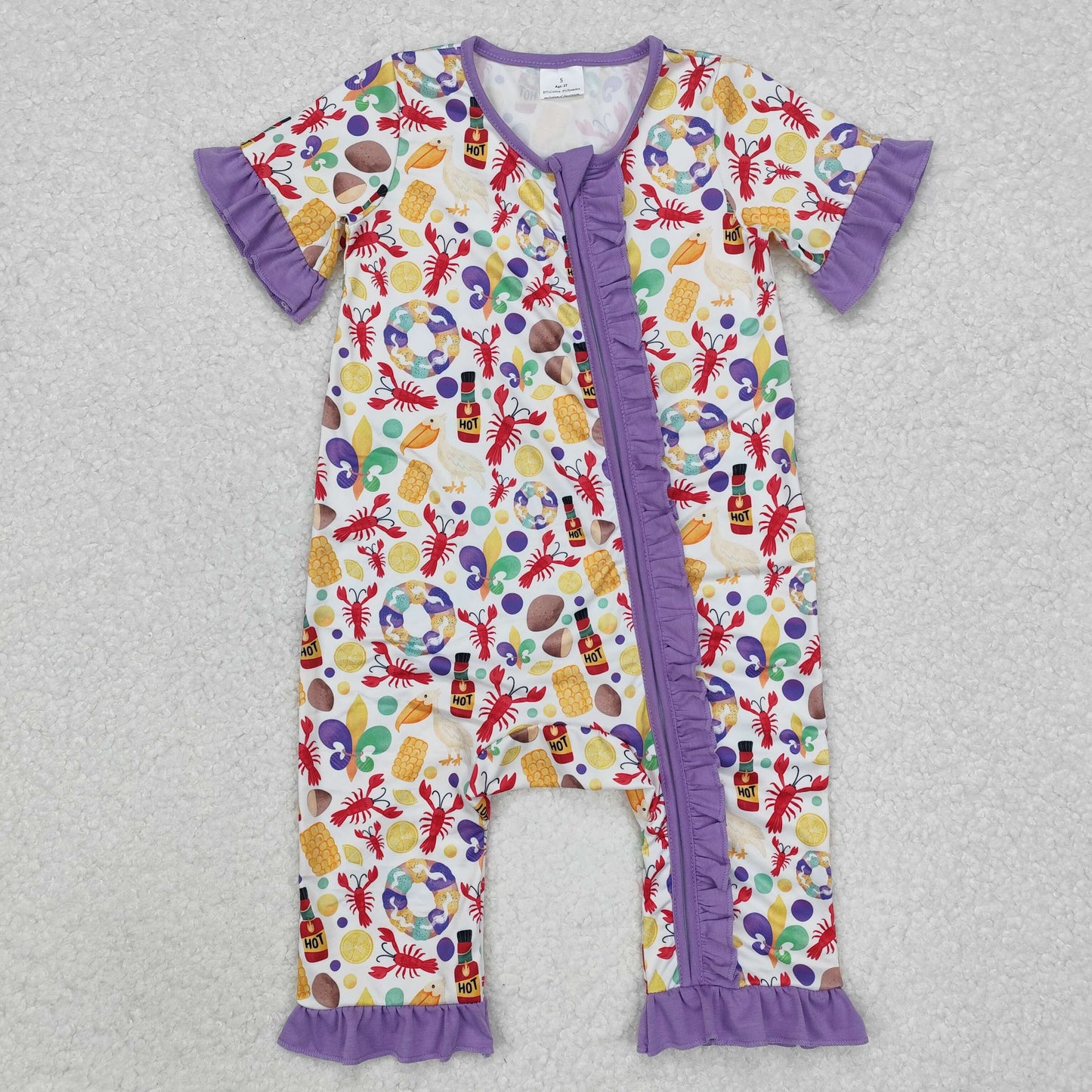 SR2019 western cray fish purple girl romper 202411 preorder sibling