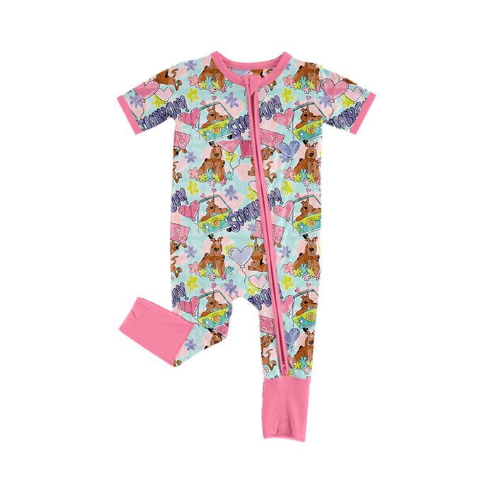 SR2057 western liove  scooby dog girl romper 202410 preorder sibling