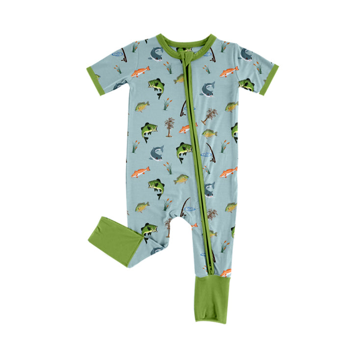 SR2064 western fish boy romper 202410 preorder sibling