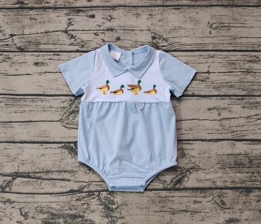 SR2071 duck western boy romper 202410 preorder sibling