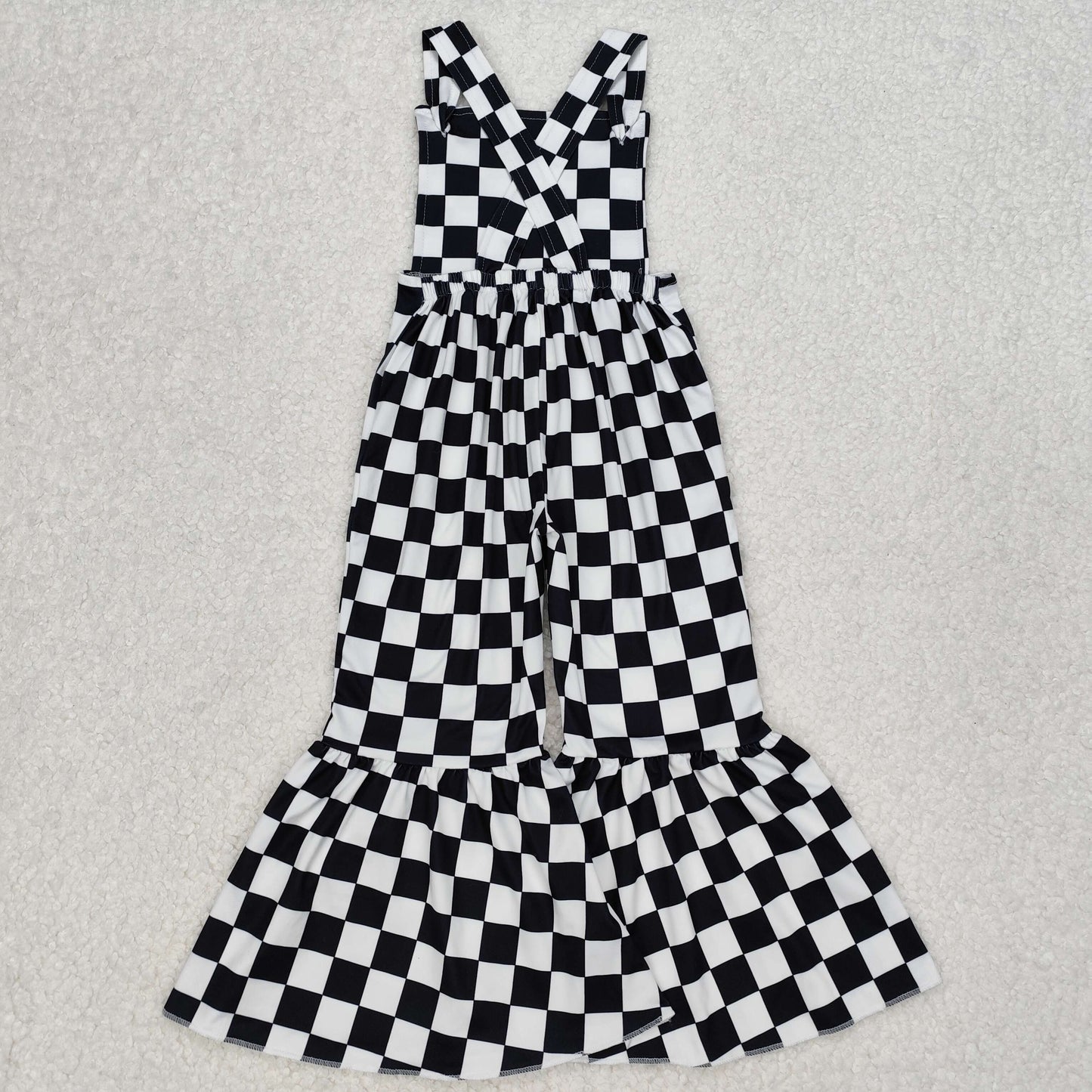 SR2111  checkerboard girl jumpsuit overall 202503 RTS