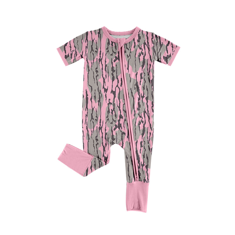 SR2172 western  pink camo girl romper 202411 preorder sibling