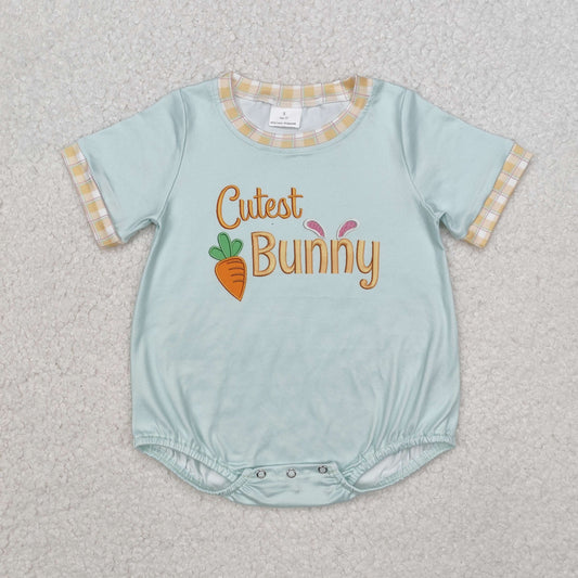 SR2198 Easter bunny western boy romper 202412 RTS sibling