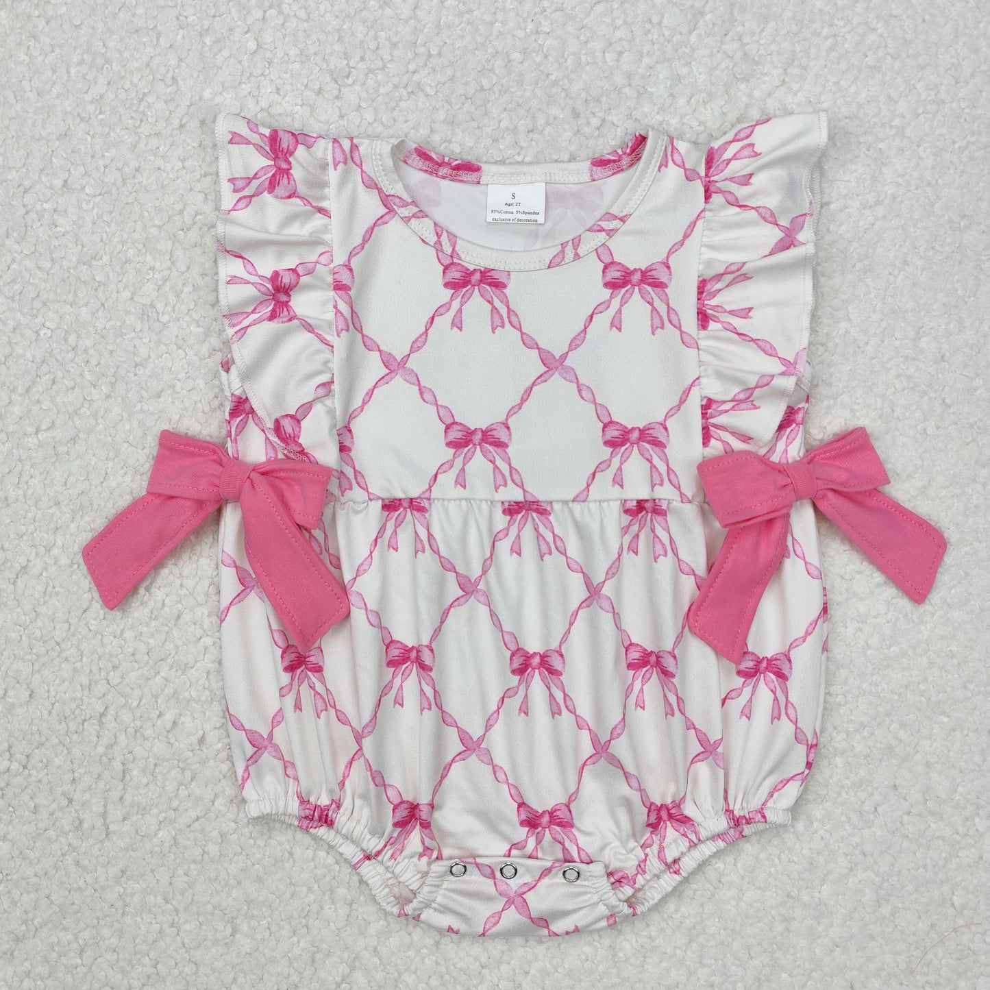 SR2269 bow girl western romper 202412 RTS  sibling