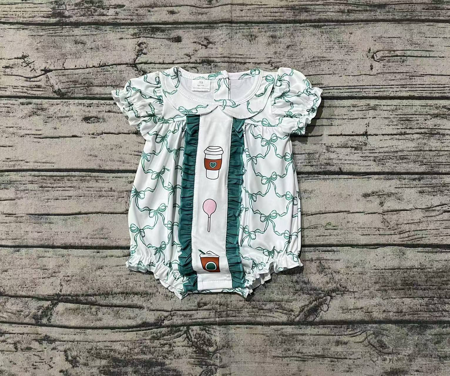 SR2207  Coffee western girl romper 202411 preorder sibling