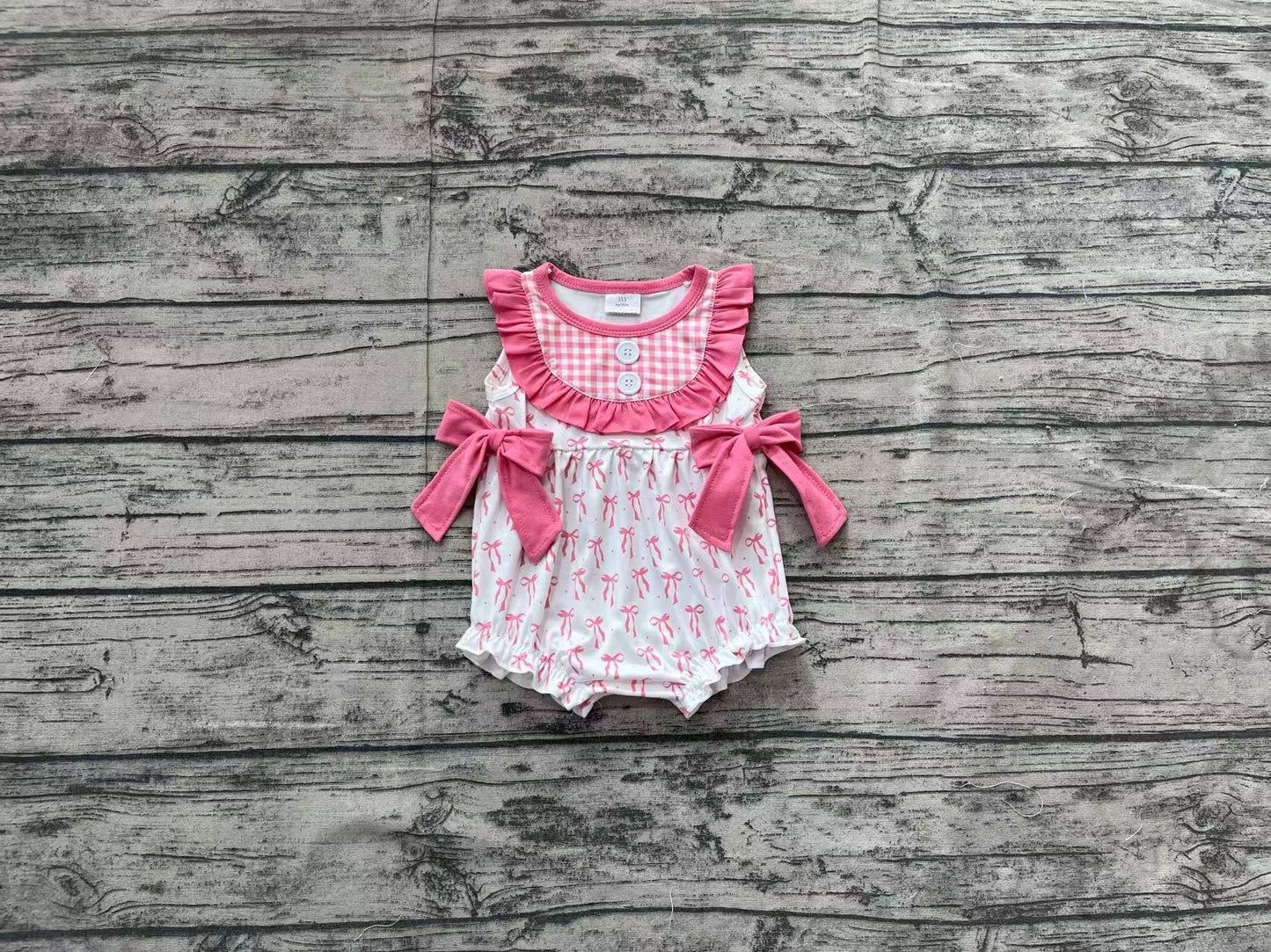 SR2294 bow girl romper 202412 preorder sibling