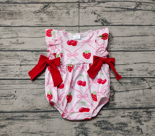 SR2295  western strawberry girl romper 202412 preorder sibling