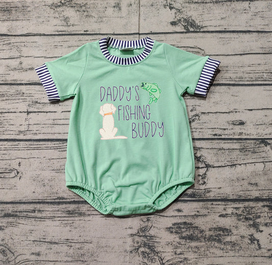 SR2336  western daddy's fishing buggy boy romper 202412 preorder sibling