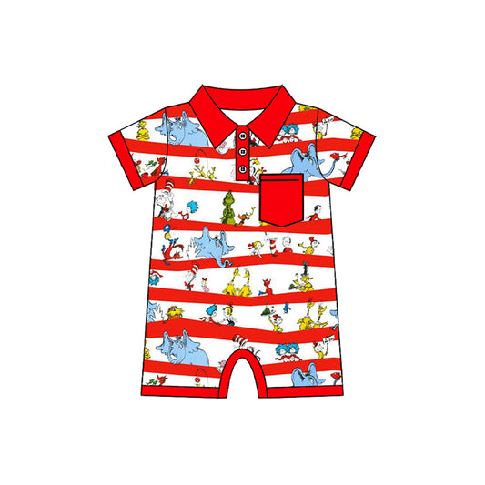 SR2364 hat cat  DR Reading western boy romper 202501  preorder sibling